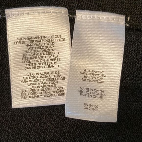 Jones New York Sweater Jacket Black Long Sleeves Open Front Jacket Sweat… - Picture 12 of 12